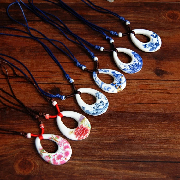 Collar Solara | Collar de Cerámica y Cuerda Boho