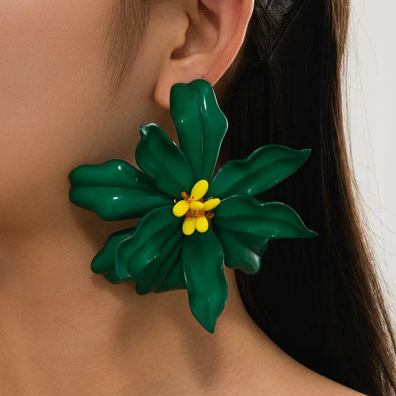 VELATTA - Aros Bloom Pastel | Aros Acrílico Flor Retro